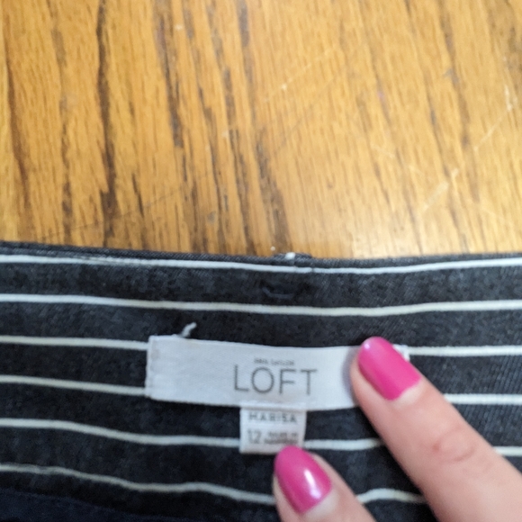 LOFT Striped Riviera Ankle Pant - Picture 4 of 5